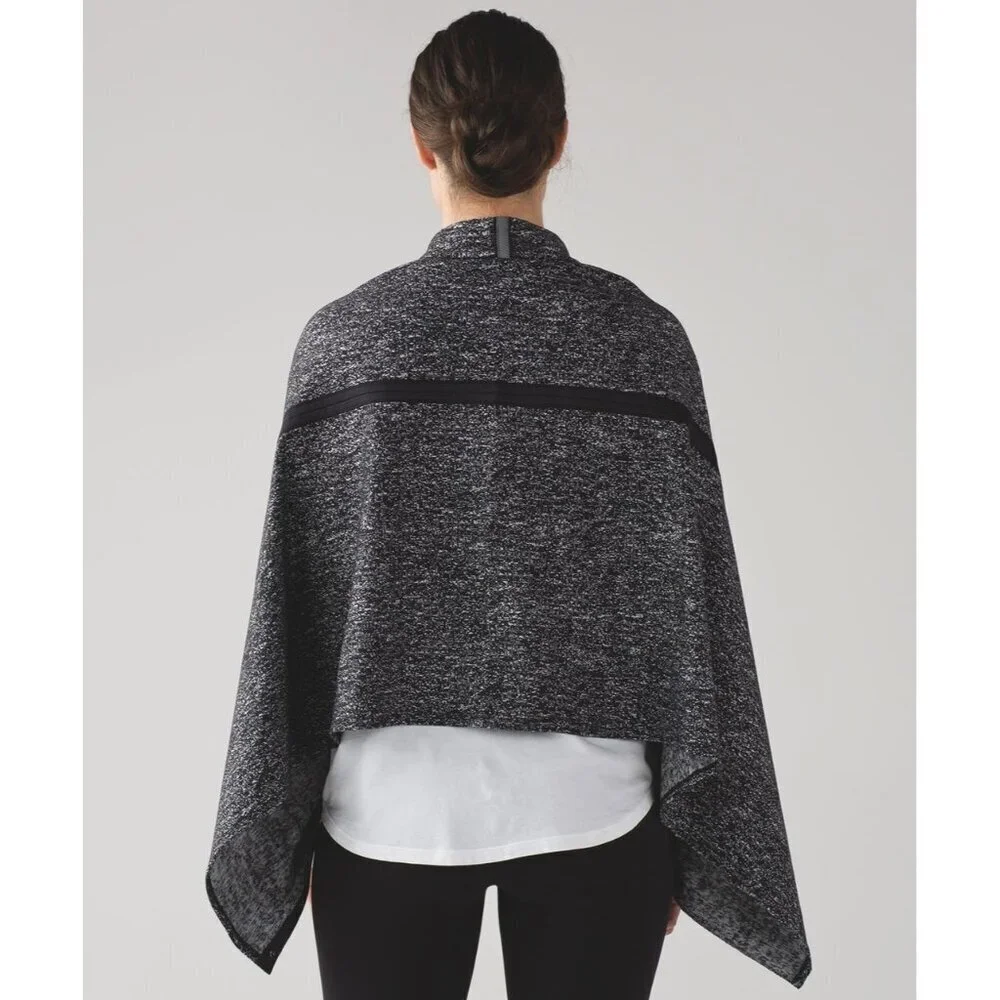 Lululemon Vinyasa Wrap Scarf Rulu Running Luon Jacquard Gray Black Convertible